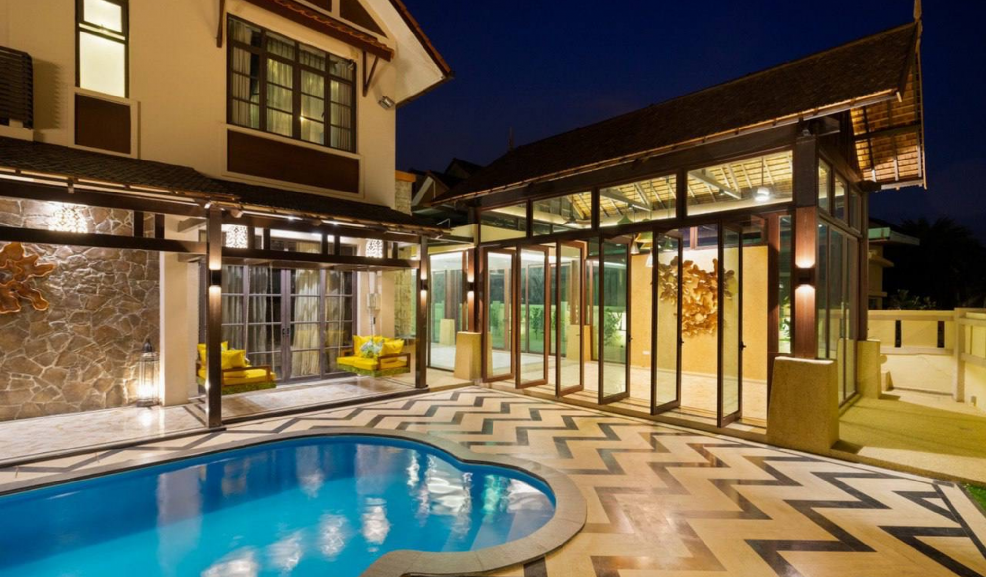Chic poolside looks served up with a bold colour palette