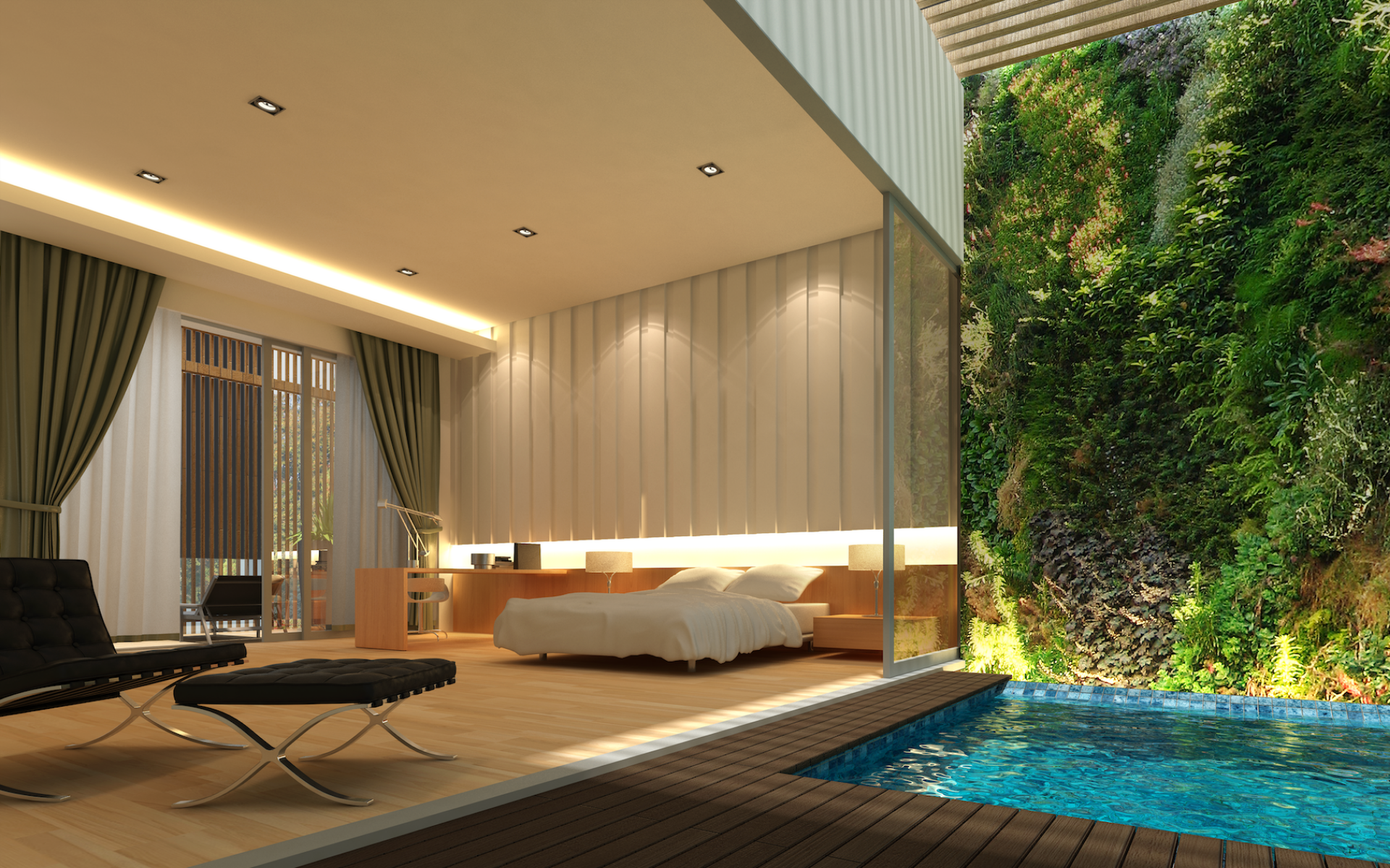 Vertical gardens are incorporated in some of the Kenny Heights Estates villas