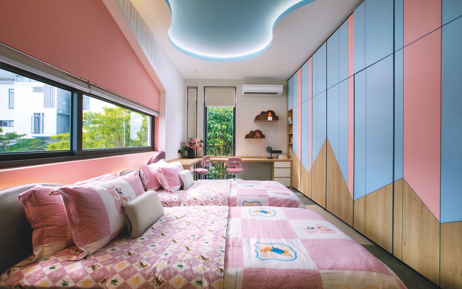The children’s rooms are playful and happy spaces