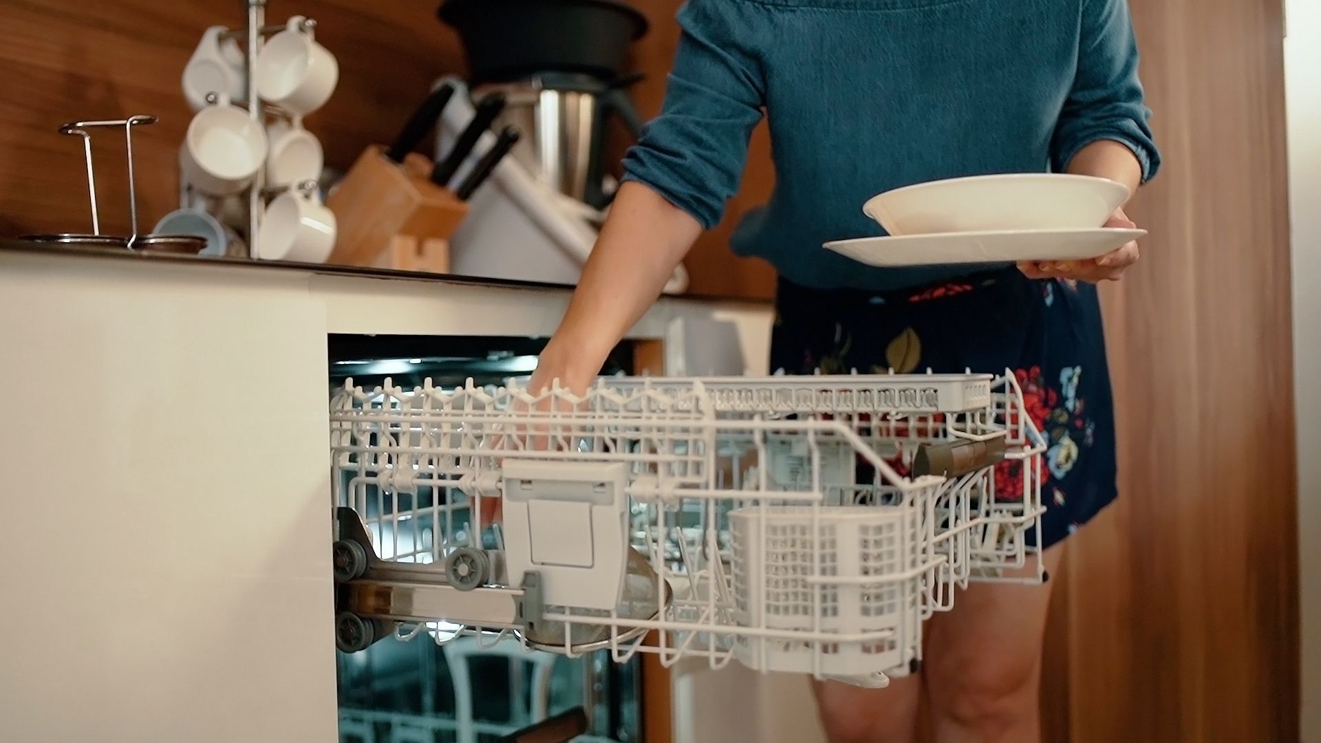 The V-Zug AdoraDish dishwasher helps De Cruz keep her kitchen clean and spotless effortlessly