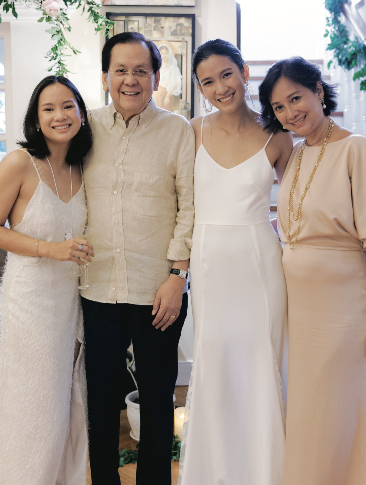 Dani with her sister Andi and parents Serge and Bettina Osmeña