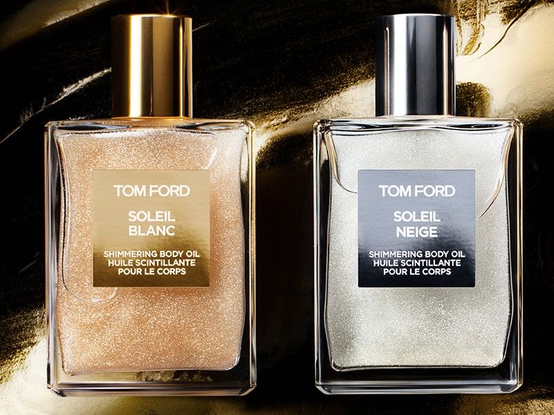 TOM FORD 太陽輕吻身體油。#夏日沙灘(左)、#冬日光芒