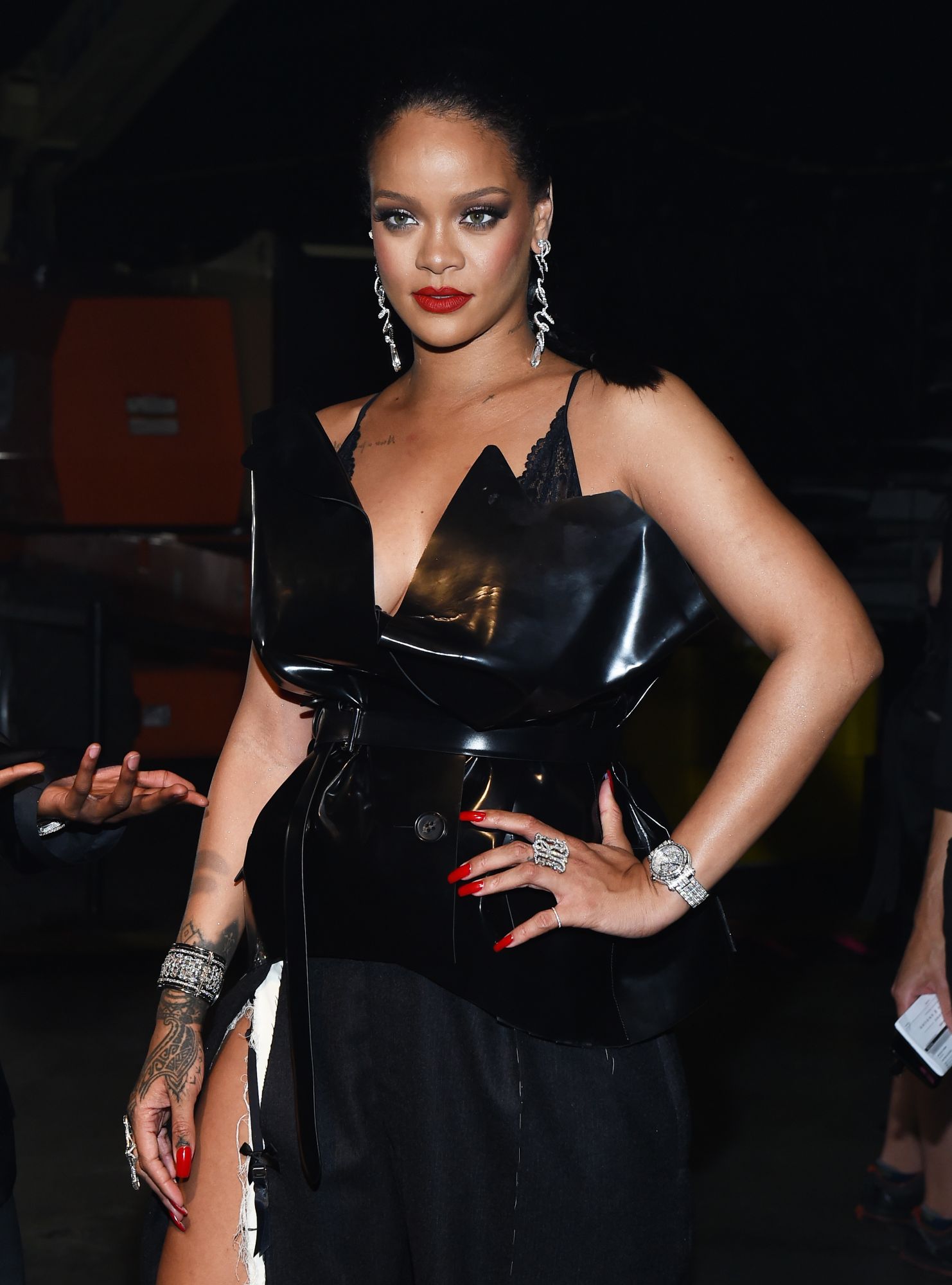 BROOKLYN, NEW YORK - SEPTEMBER 10:Rihanna prepares backstage for Savage X Fenty Show Presented By Amazon Prime Video - Backstage at Barclays Center on September 10, 2019 in Brooklyn, New York. (Photo by Ilya S. Savenok/Getty Images for Savage X Fenty Show Presented by Amazon Prime Video )