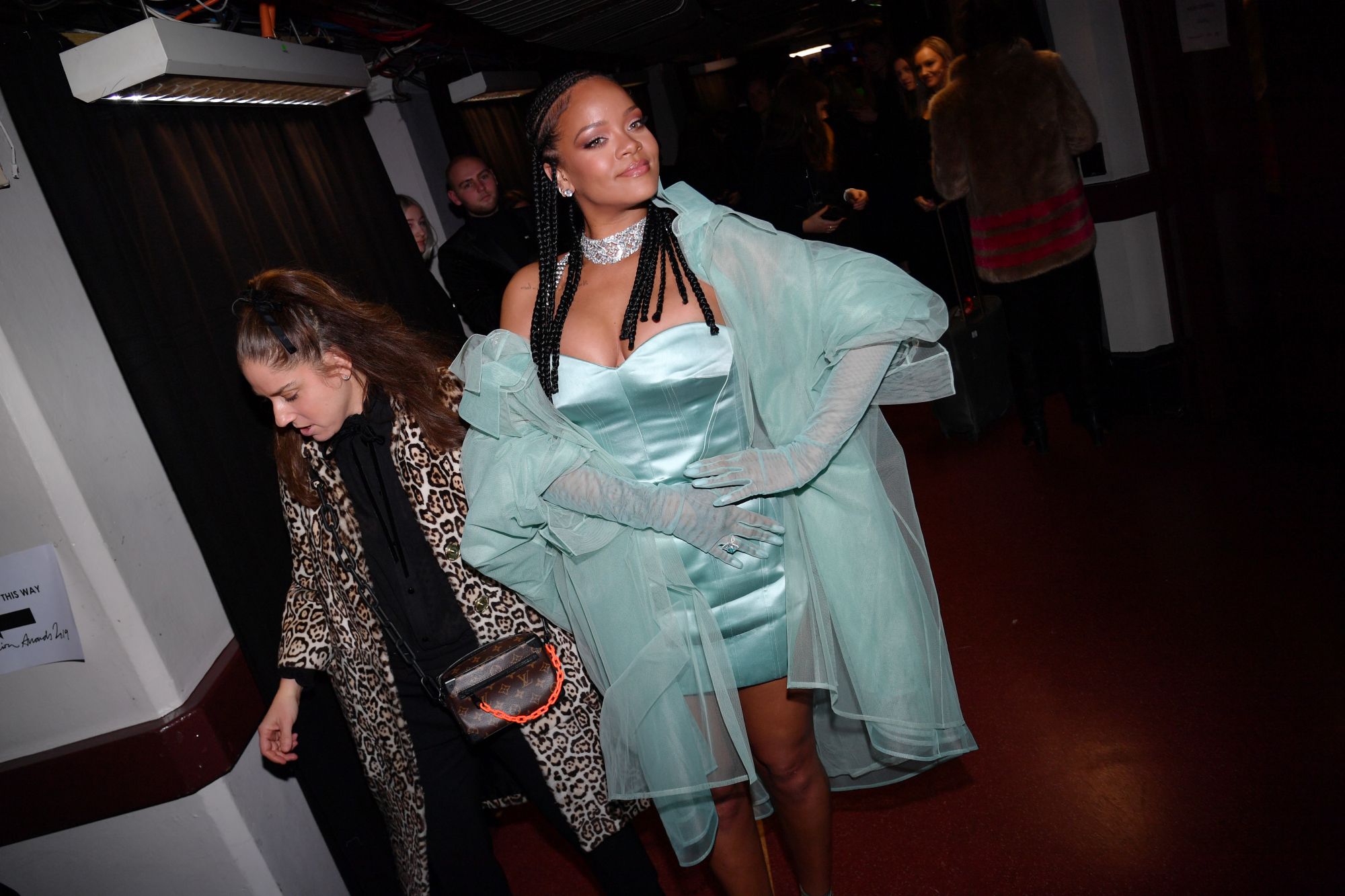 LONDON, ENGLAND - DECEMBER 02: Rihanna backstage stage during The Fashion Awards 2019 held at Royal Albert Hall on December 02, 2019 in London, England. (Photo by Gareth Cattermole/BFC/Getty Images)