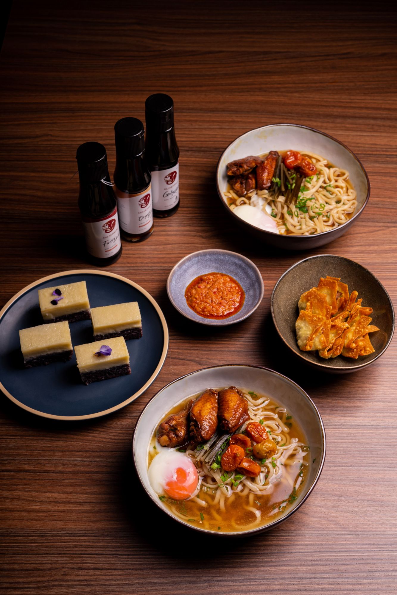 A Modern Asian menu made in an Ember X Li X MU Artisan X Mutiara Figs collaboration