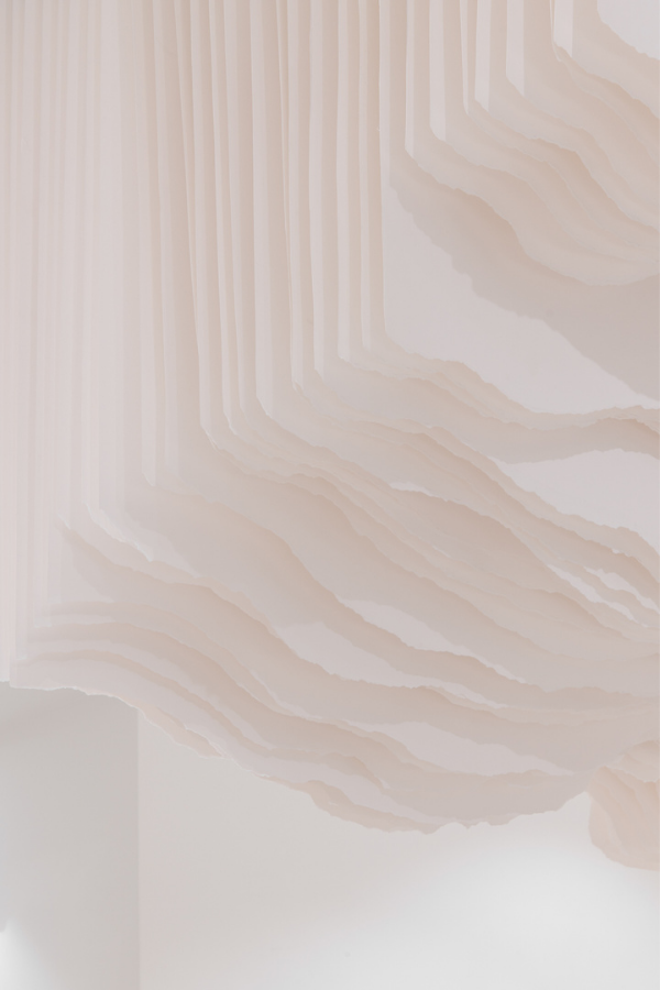 Delicate layers of paper inspired by wabi sabi