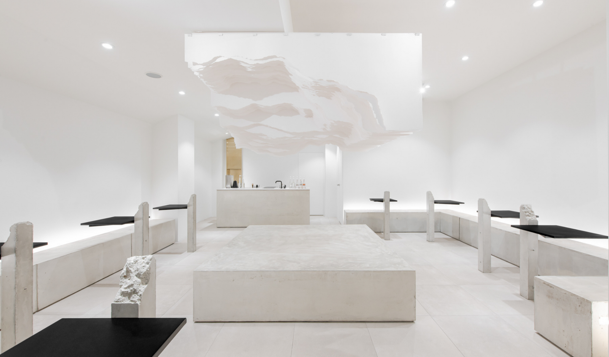 Sarah Rahman's paper installation in Niko Neko 1.5 designed by Studio Bikin
