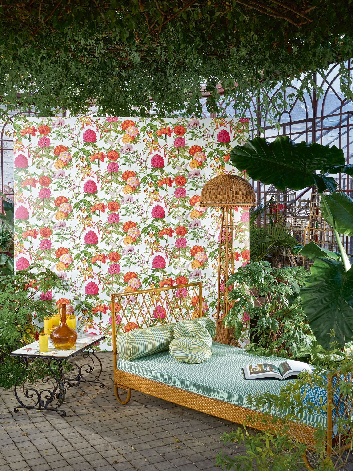 Les Rosages wallpaper, available at Pierre Frey