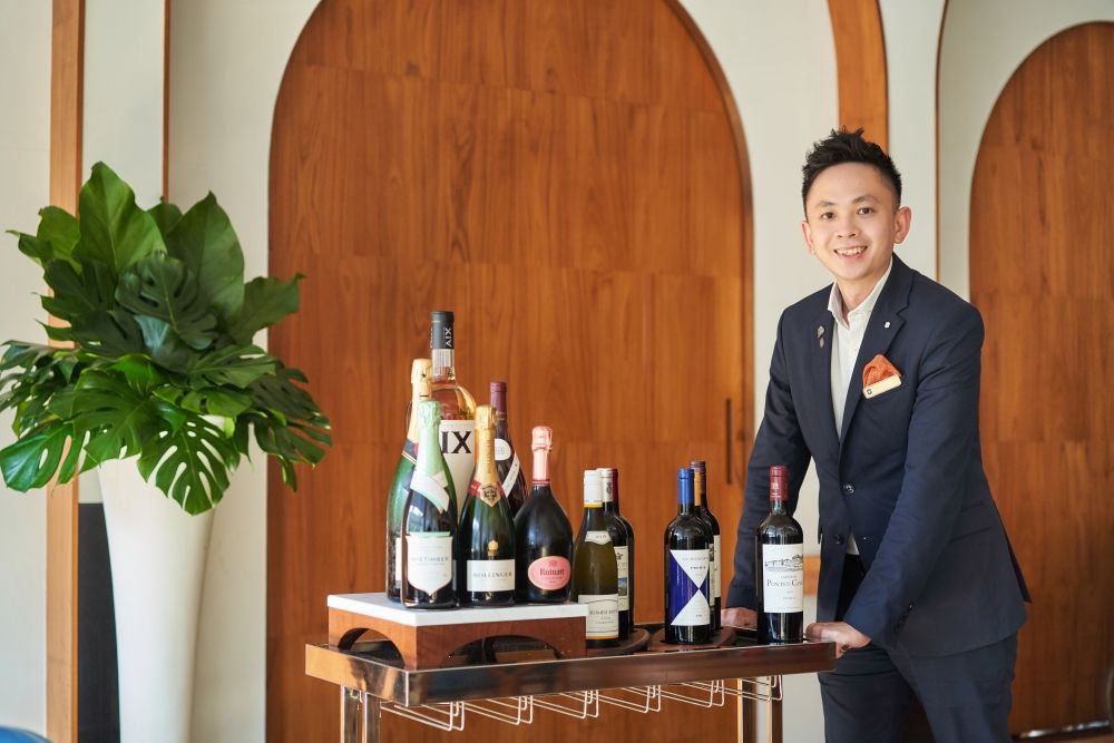 Head Sommelier Britt Ng with a Prized Collection of Wines and Champagnes