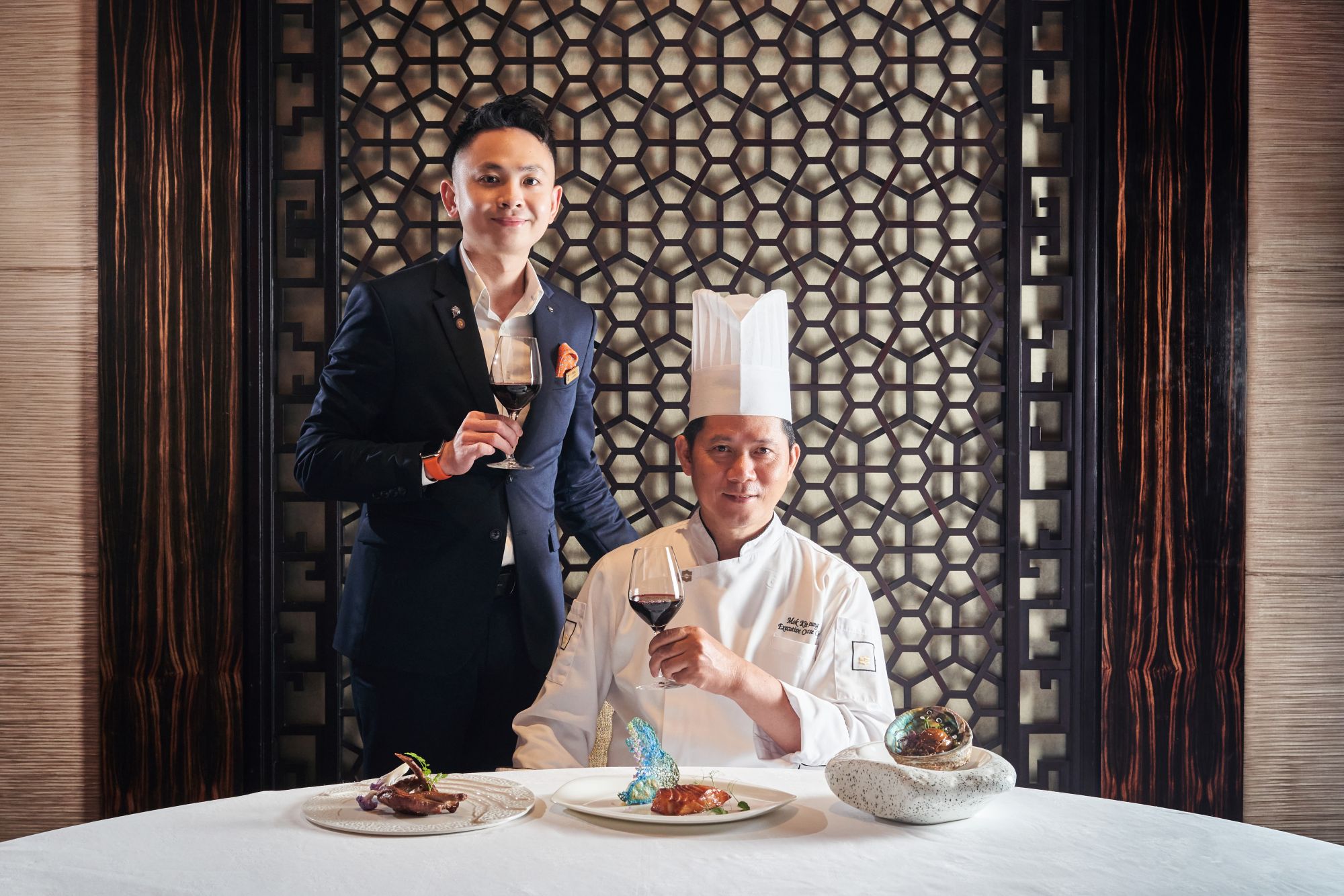 Executive Chef Mok Kit Keung and Head Sommelier Britt Ng