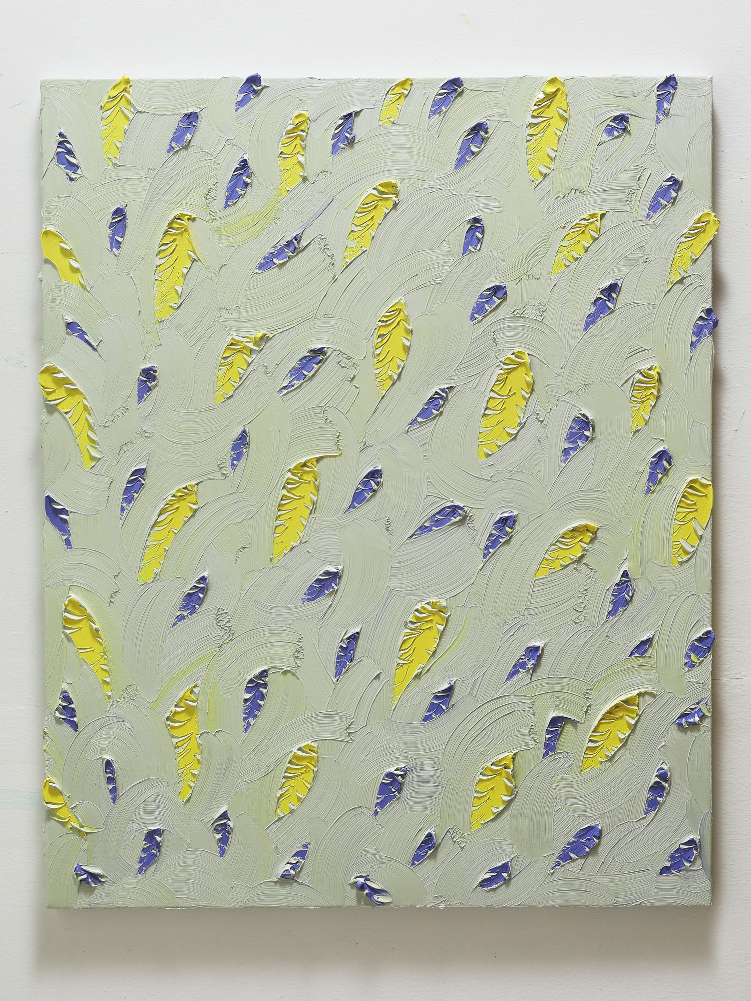 Lemon and Violet Wave (2021), oil on canvas painting by Meeyoung Kim