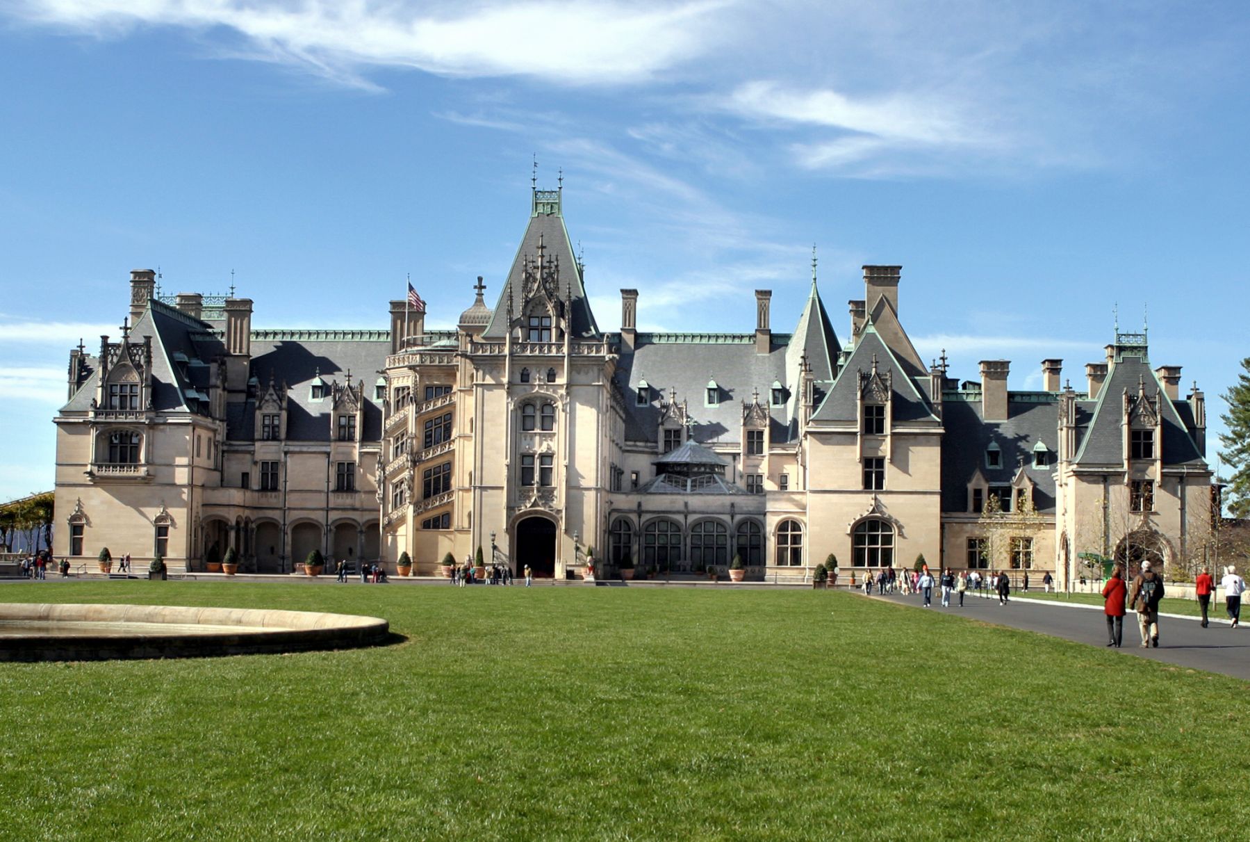 The Biltmore house is a French Renaissance-inspired chateau near Asheville, North Carolina, built by George Washington Vanderbilt II between 1888 and 1895. It is the largest privately owned home in the United States at 175,000 square feet. Still owned by Vanderbilt's descendants, it stands today as one of the most prominent remaining examples of the Gilded Age. (Photo by David Woo/Corbis via Getty Images)