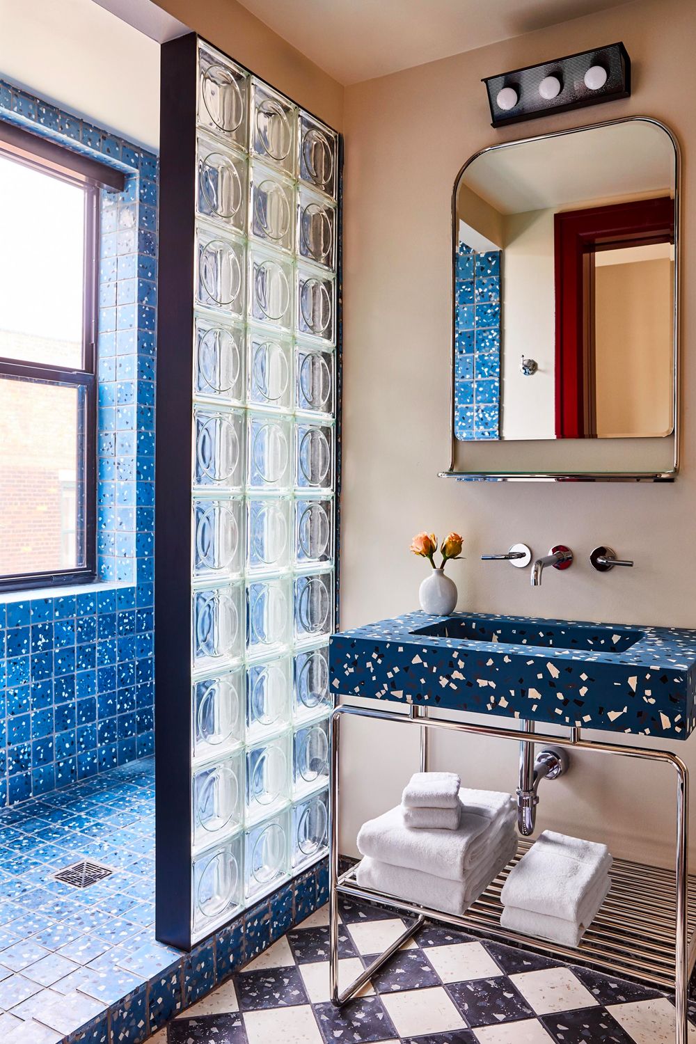 The bathrooms at The Siren Hotel features terrazzo tiles and vanities (Image: Courtesy of The Siren Hotel)