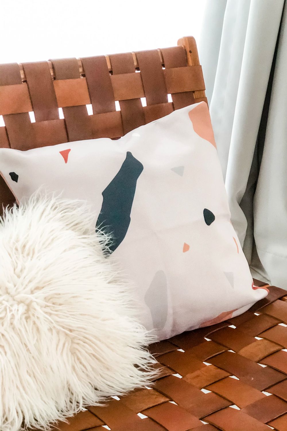 The Kristín Terrazzo cushion cover from hearth\home (Image: Courtesy of hearth\home)