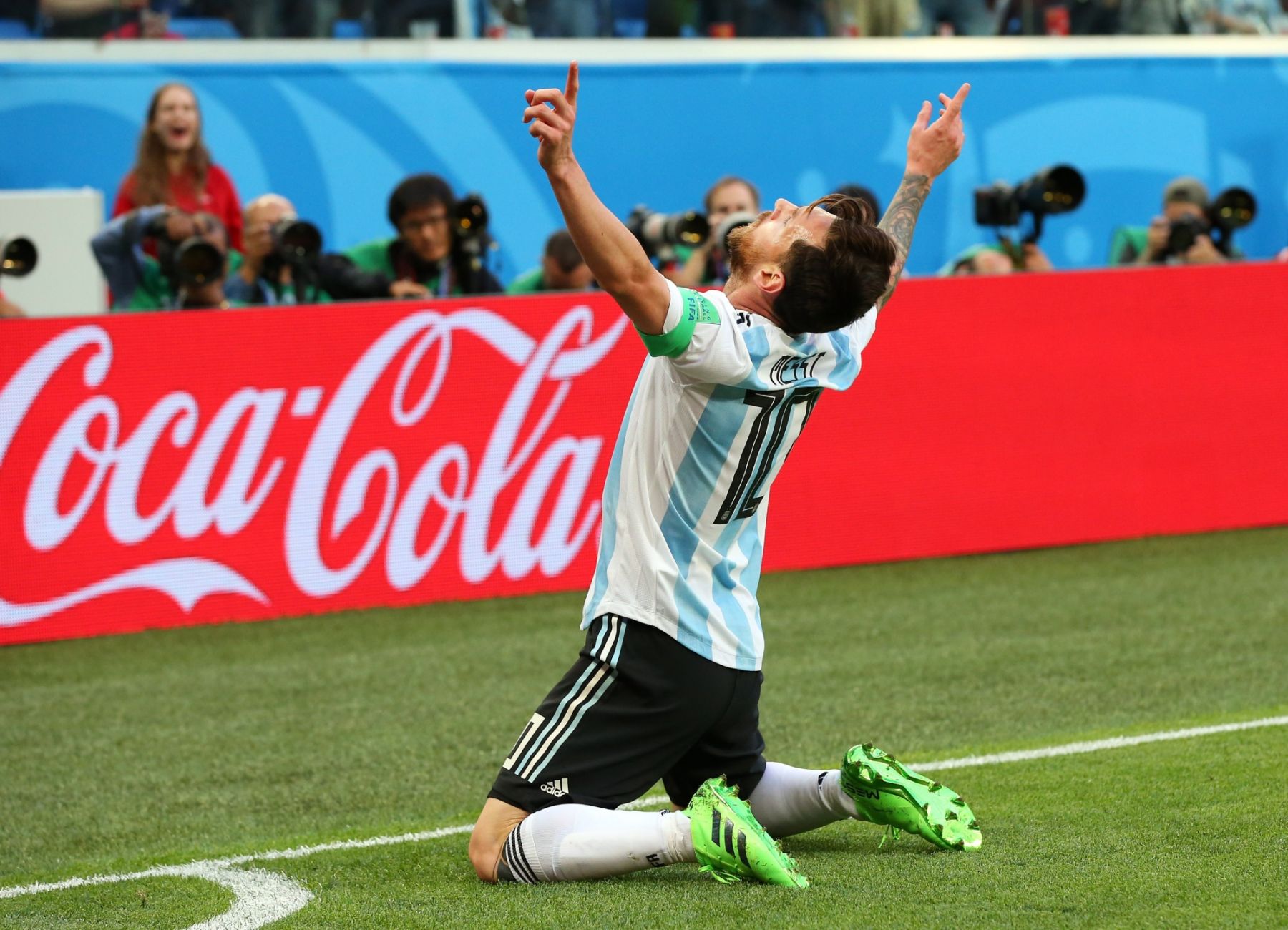 of Nigeria of Argentina during the 2018 FIFA World Cup Russia group D match between Nigeria and Argentina at Saint Petersburg Stadium on June 26, 2018 in Saint Petersburg, Russia.