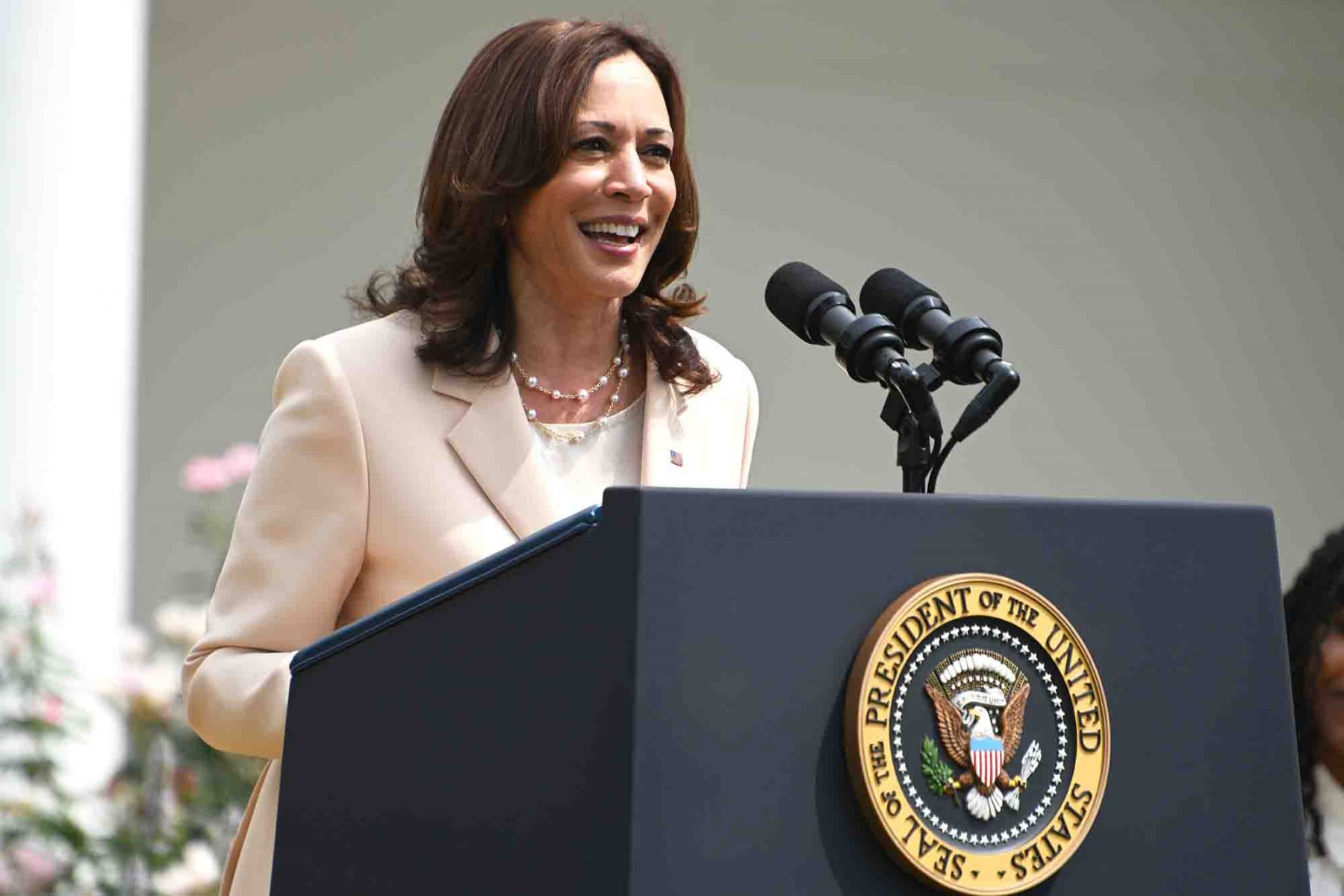Vice President Kamala Harris speaks during an event marking the 31st anniversary of the Americans with Disabilities Act (ADA). (Photo: Getty Images)