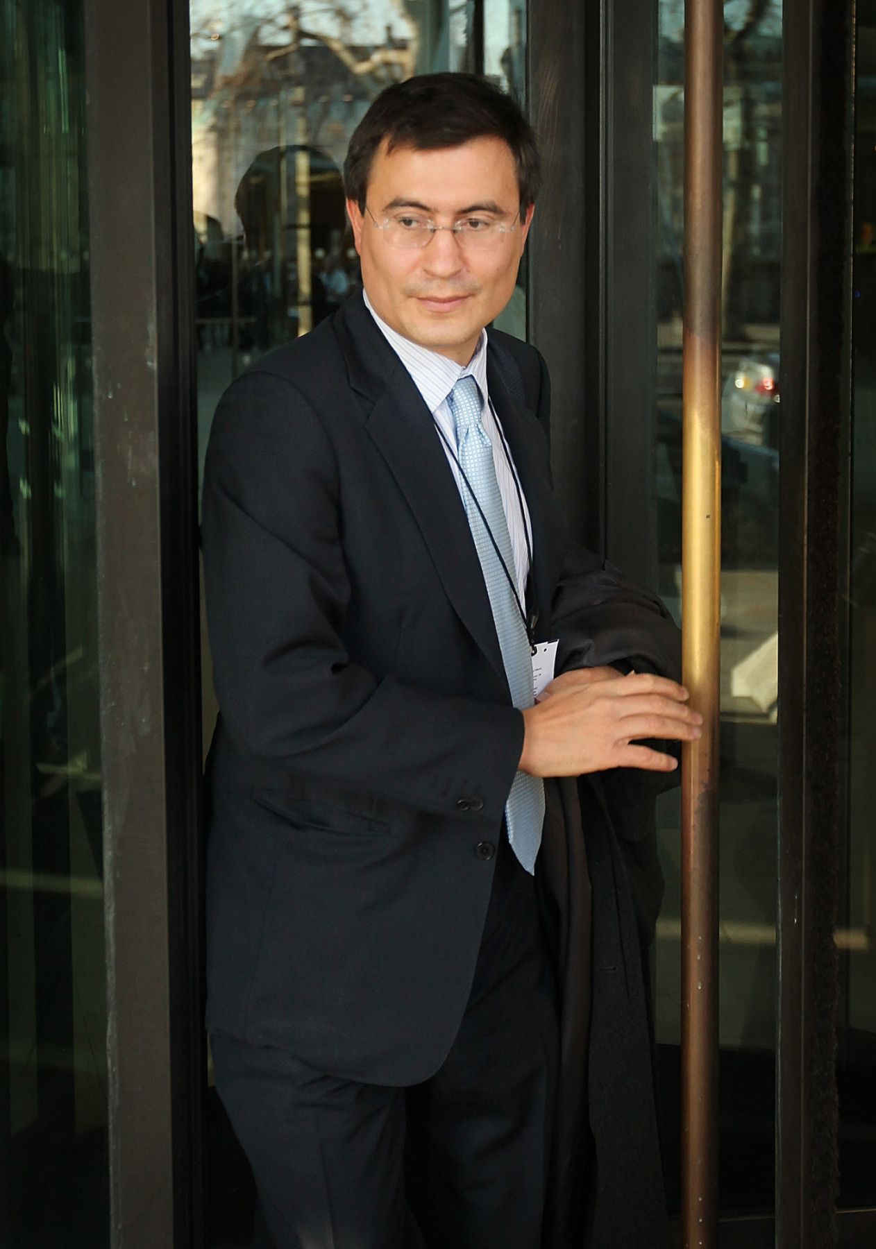 leaves Portcullis House on January 27, 2009 in London. Senior hedge fund managers appeared before the Treasury Select Committee hearing into the banking crisis.
