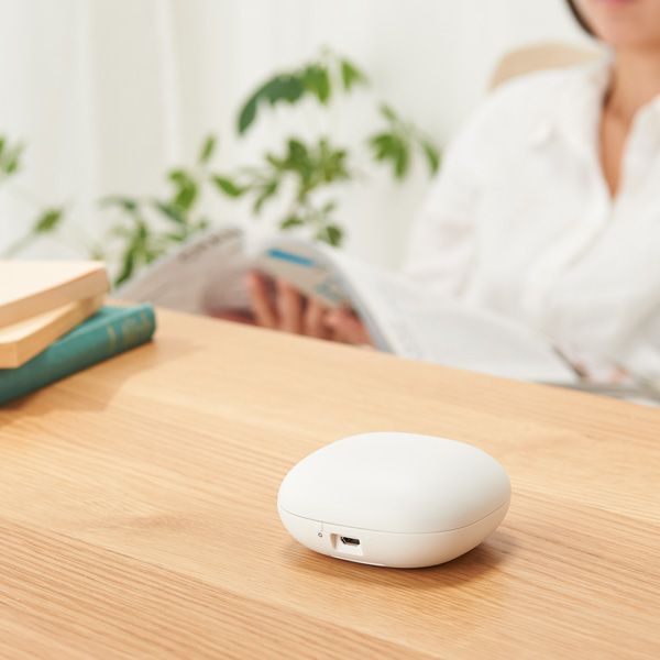 Muji's portable aroma diffuser allows you to stream your essential oil on-the-go (Image: Courtesy of Muji)