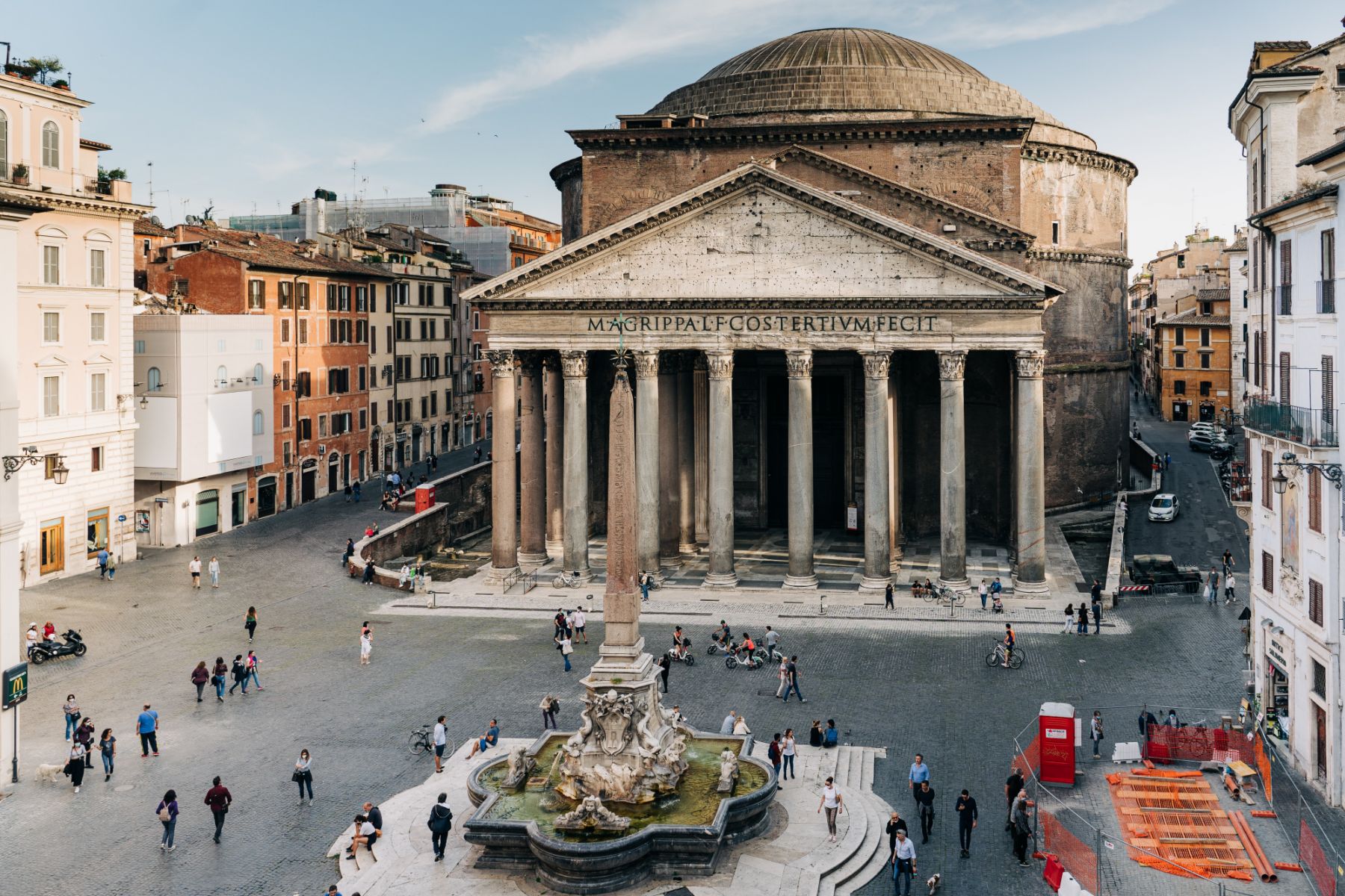 Feel the presence of the Roman gods in Pantheon. Located in Rome, this historical temple was built by Marcus Agrippa around 25 BC. Feast your eyes on its 24-feet high bronze doors and 142-feet dome. | Photo by Gabriella Clare Marino on Unsplash