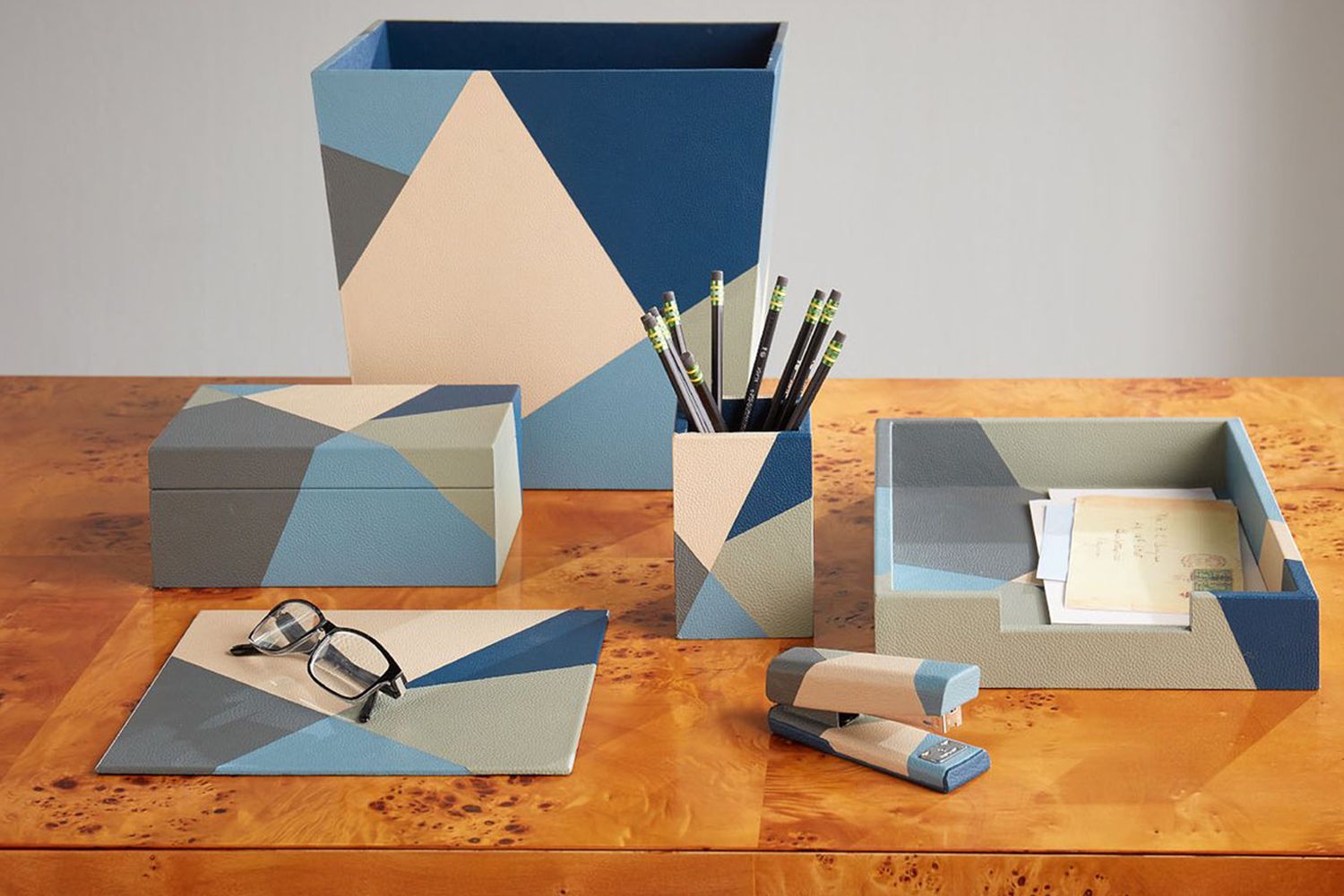 Part of the Torino collection, the mousepad features colour-blocked geometric shapes (Image: Courtesy of Jonathan Adler)