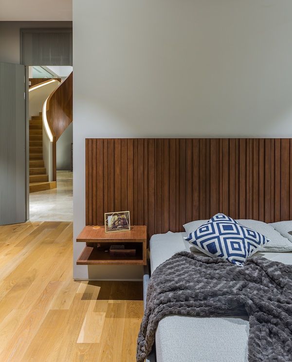 Wood panels add warmth