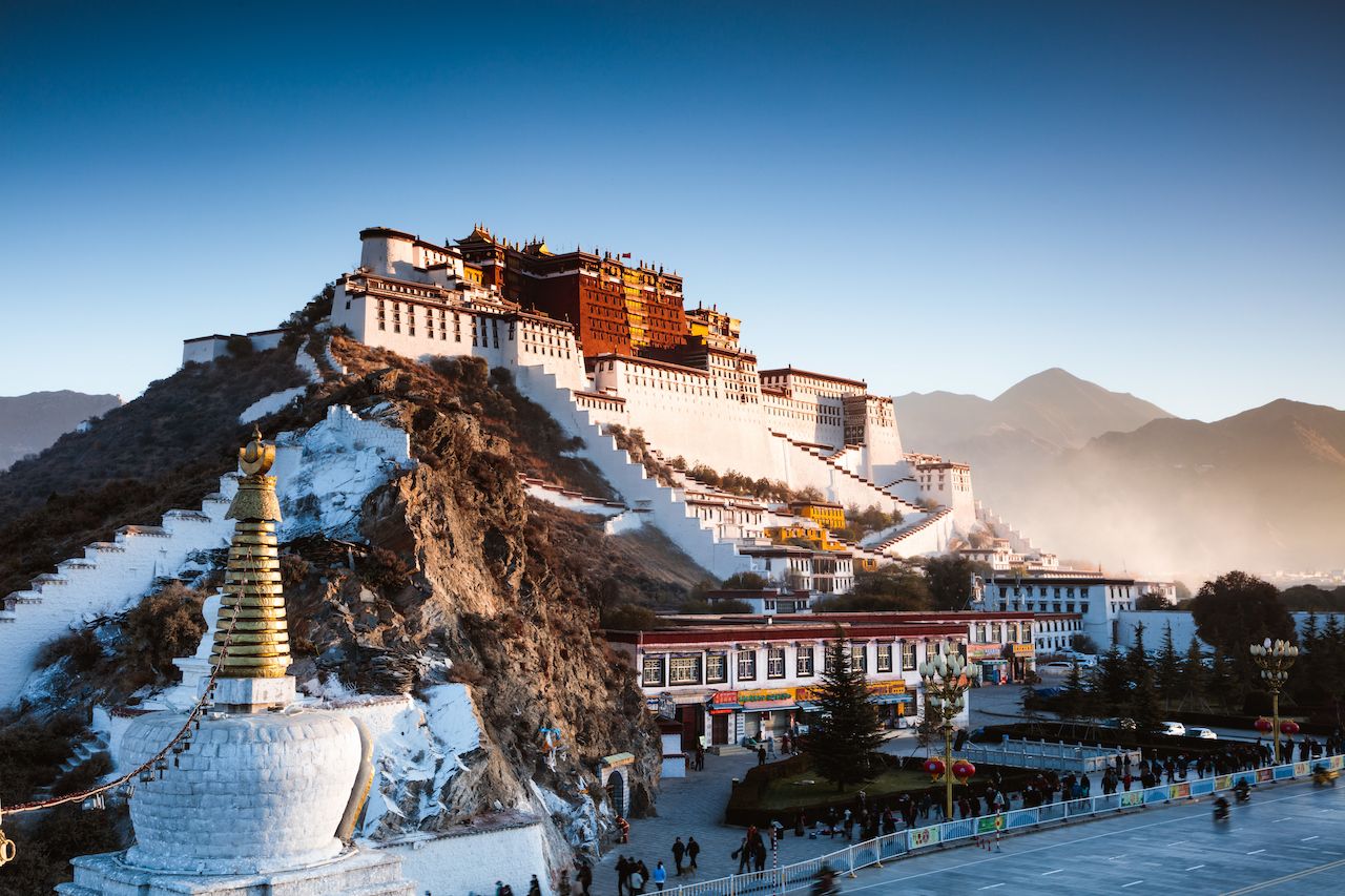 Famous Potala palace, Lhasa, Tibet, China
