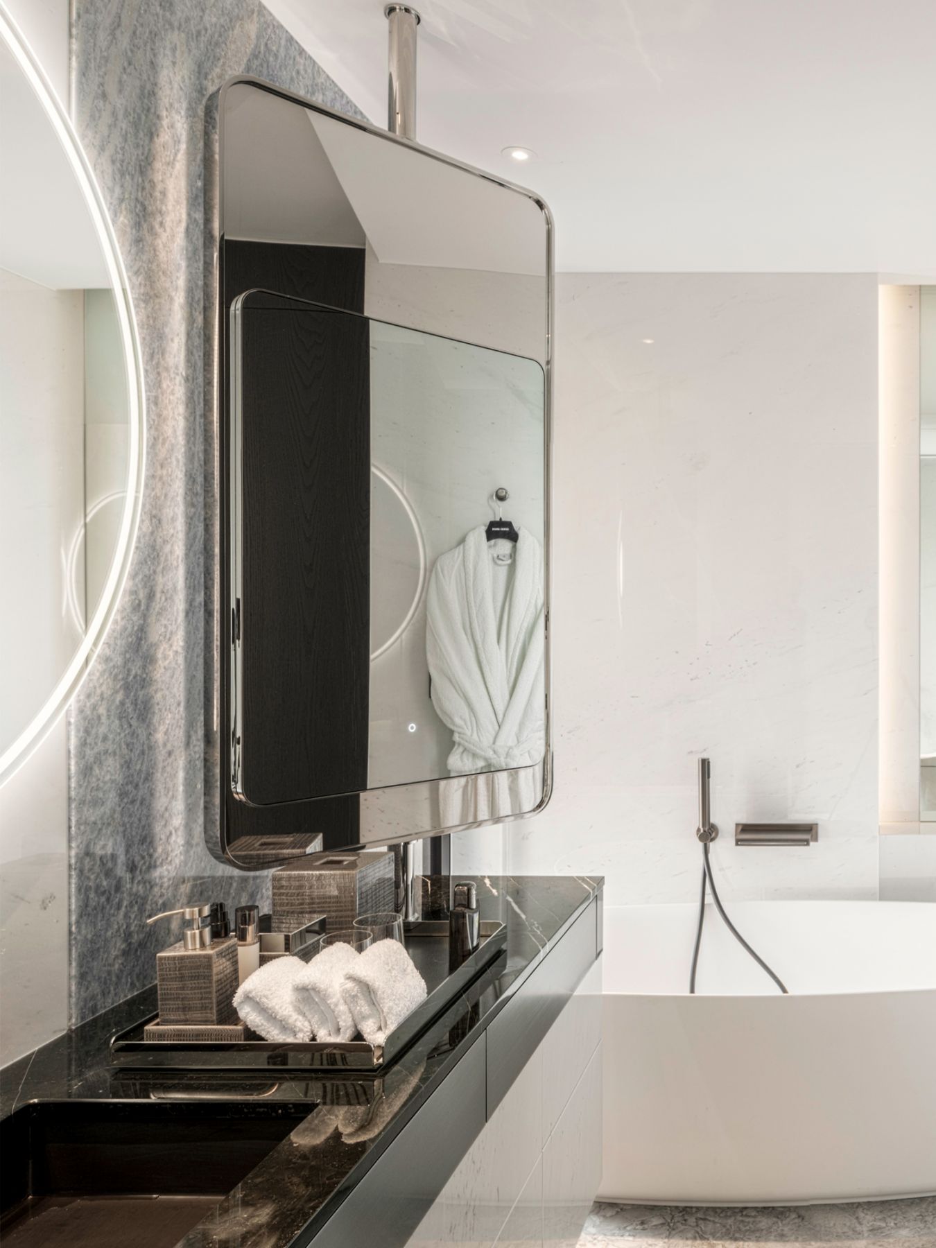 Custom-built health mirror TV from Luxurite & Celia Chu Design