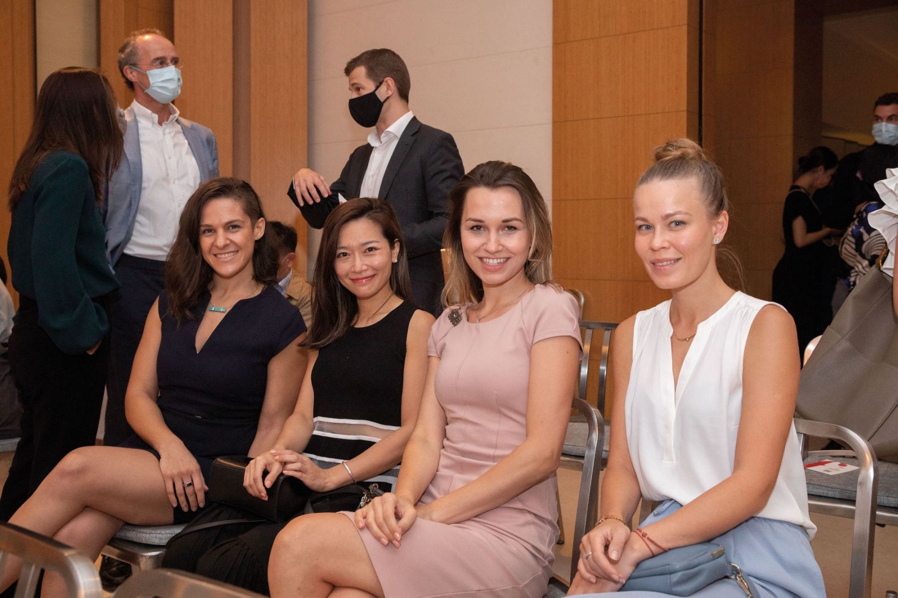 Career coach Sarah Kalmeta (left) with other attendees at House Stores
