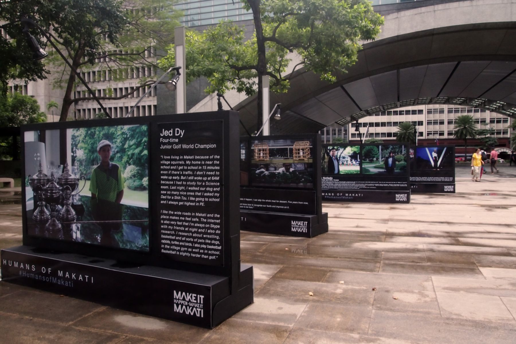 AYALA TRIANGLE PARK, MAKATI, NATIONAL CAPITAL REGION, PHILIPPINES - 2016/02/03: Humans of Makati is a photo exhibit that tells the story of individuals in Makati, to understand the life of Makati. Exhibit is sanction by Ayala Land Inc. (Photo by George Buid/Pacific Press/LightRocket via Getty Images)