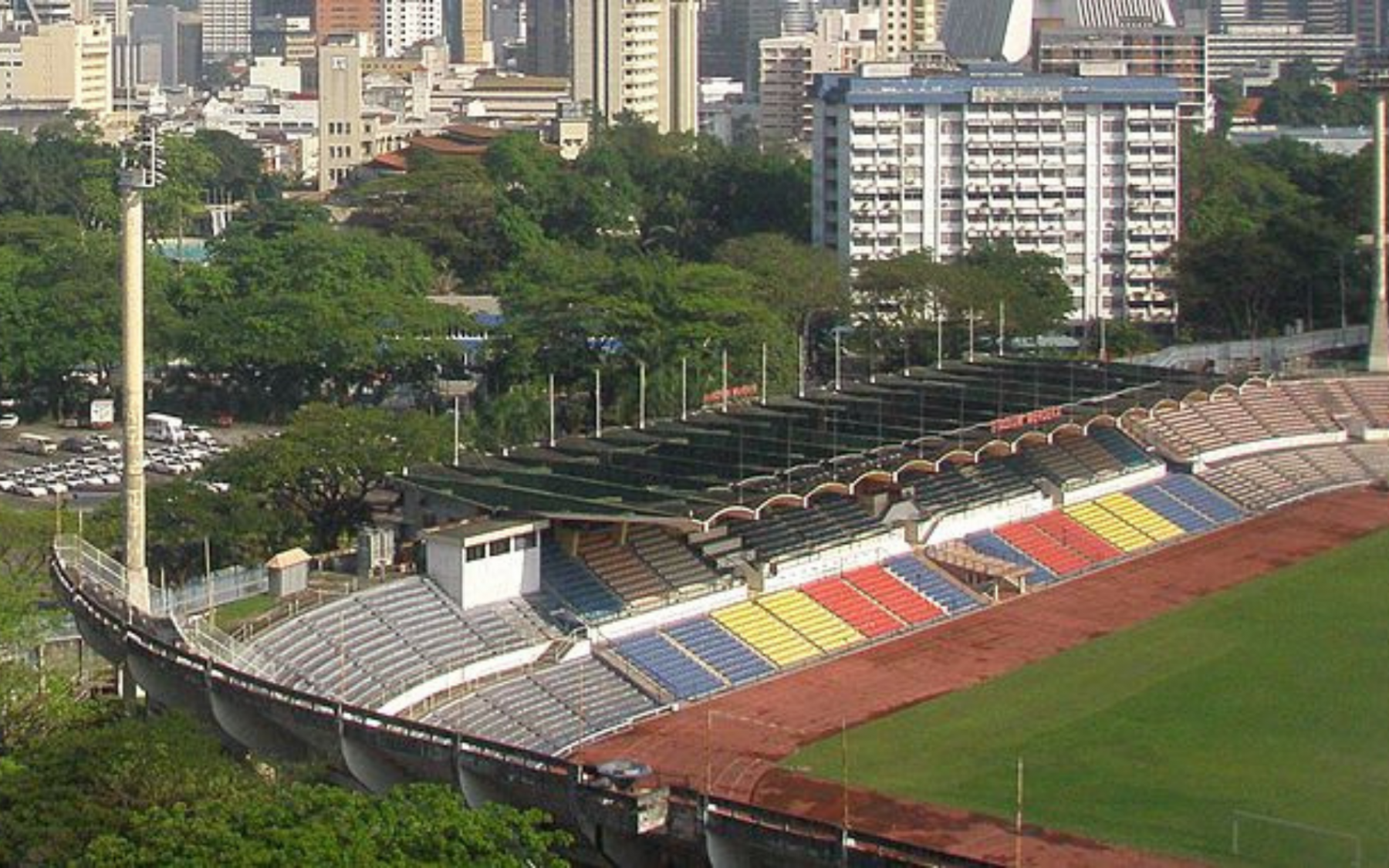 Originally only the lower stands of Stadium Merdeka were built but in later years, the upper stands were added. Photo by SK Tan via Wiki Commons