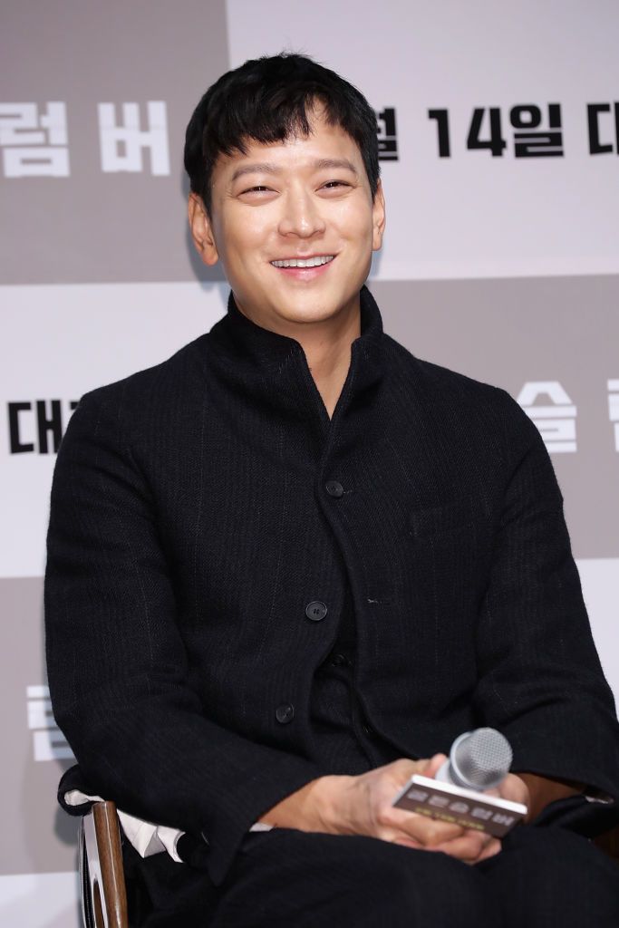 SEOUL, SOUTH KOREA - JANUARY 17:  South Korean actor Gang Dong-Won attends the press conference for 'Golden Slumber' at CGV on January 17, 2018 in Seoul, South Korea. The film will open on February 14, in South Korea.  (Photo by Han Myung-Gu/WireImage)