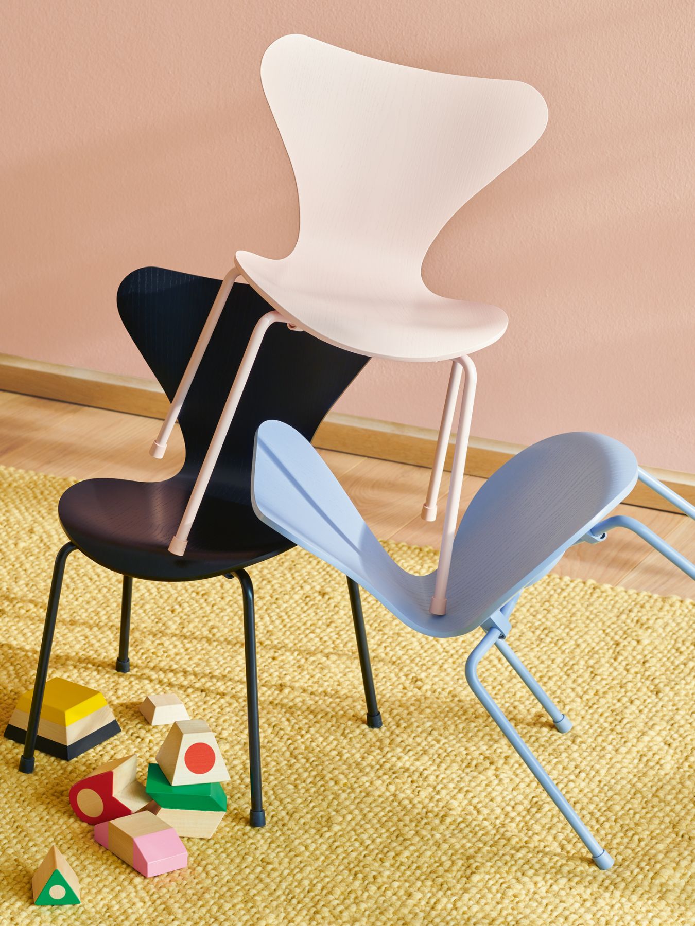 Fritz Hansen Series 7 children’s chairs, from W. Atelier