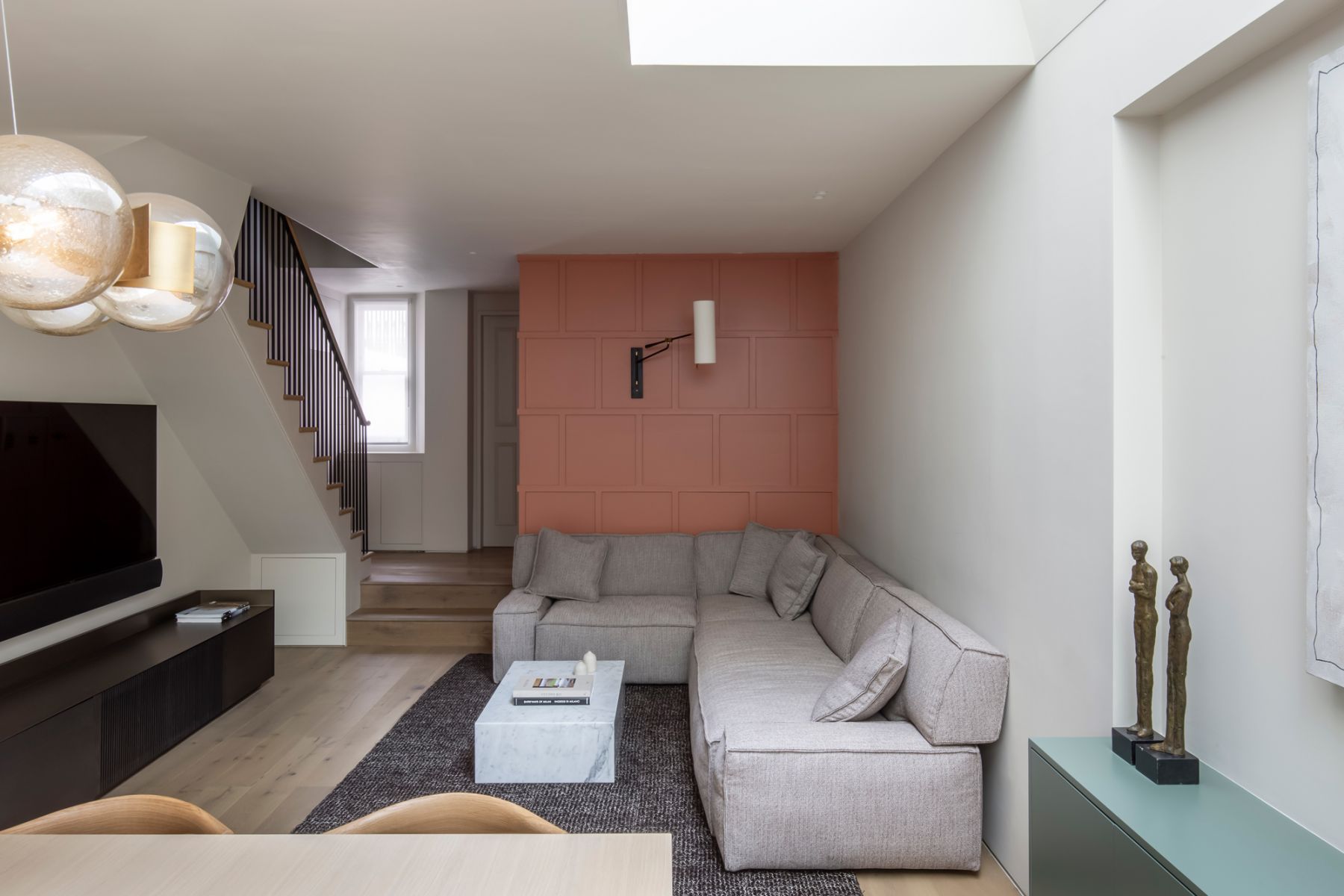 The second living room is an alternate communal area for the family and guests to gather