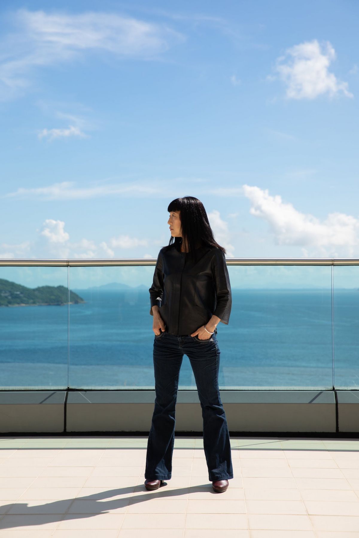 Cally Chan, GM of Microsoft Hong Kong and Macau on the terrace of the office in Cyberport