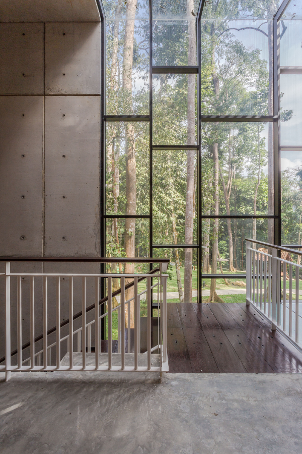 Large format windows allow a visual connection to the outdoors