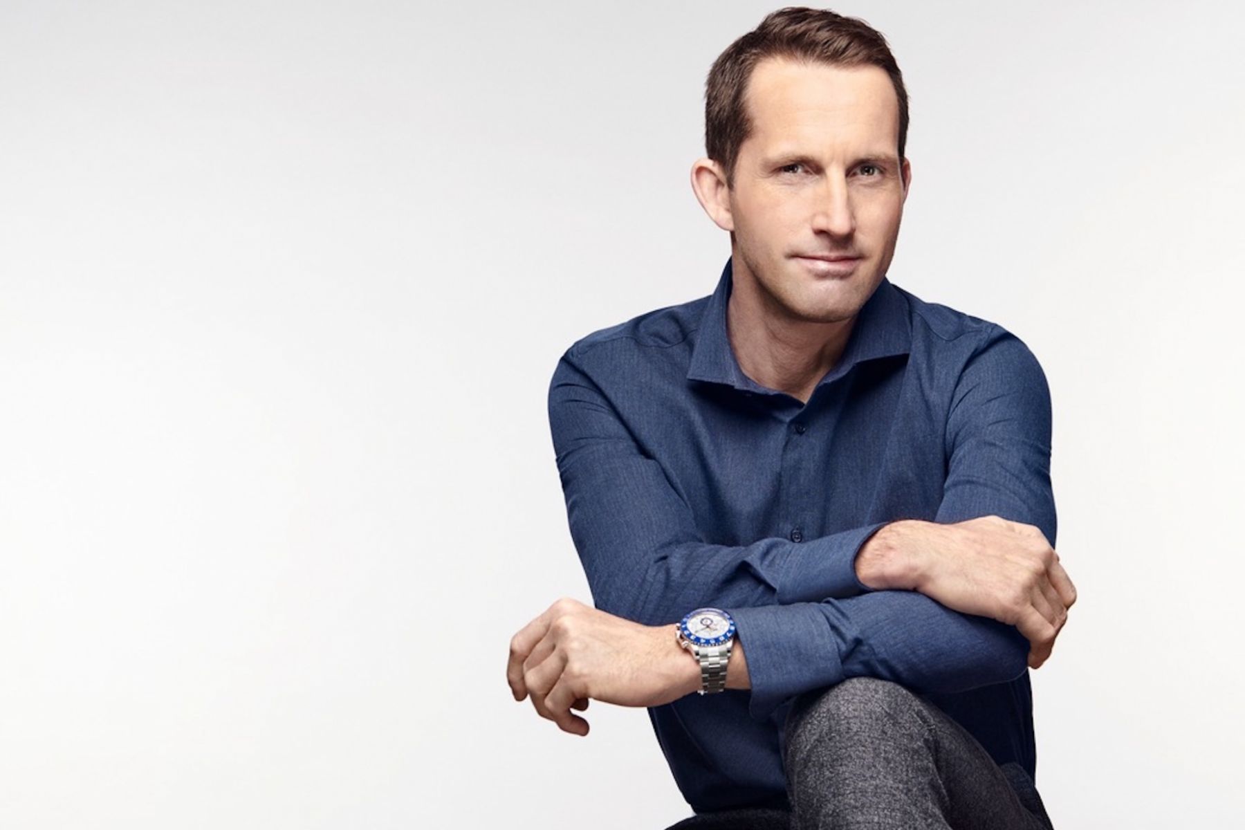 Rolex Testimonee Ben Ainslie, four-time Olympic gold medallist and legendary sailor