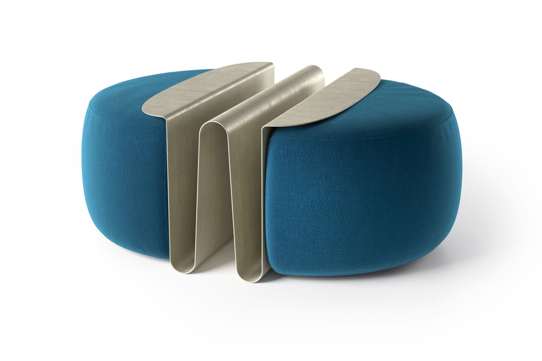 Natuzzi Italia Wave pouf and magazine rack by Nika Zupanc, from Da Vinci