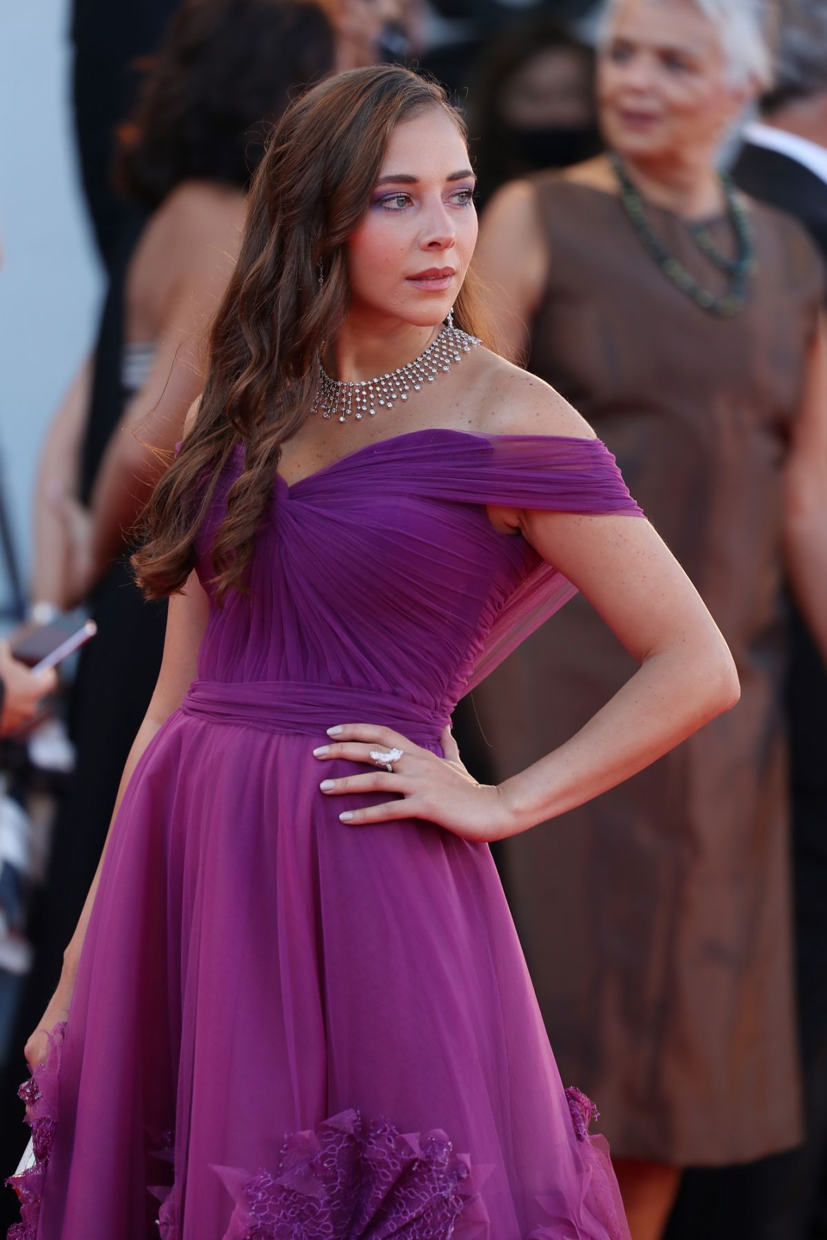VENICE, ITALY - SEPTEMBER 01: Fatima Al Banawi attends the red carpet of the movie "Madres Paralelas" during the 78th Venice International Film Festival on September 01, 2021 in Venice, Italy. (Photo by Marc Piasecki/Getty Images)