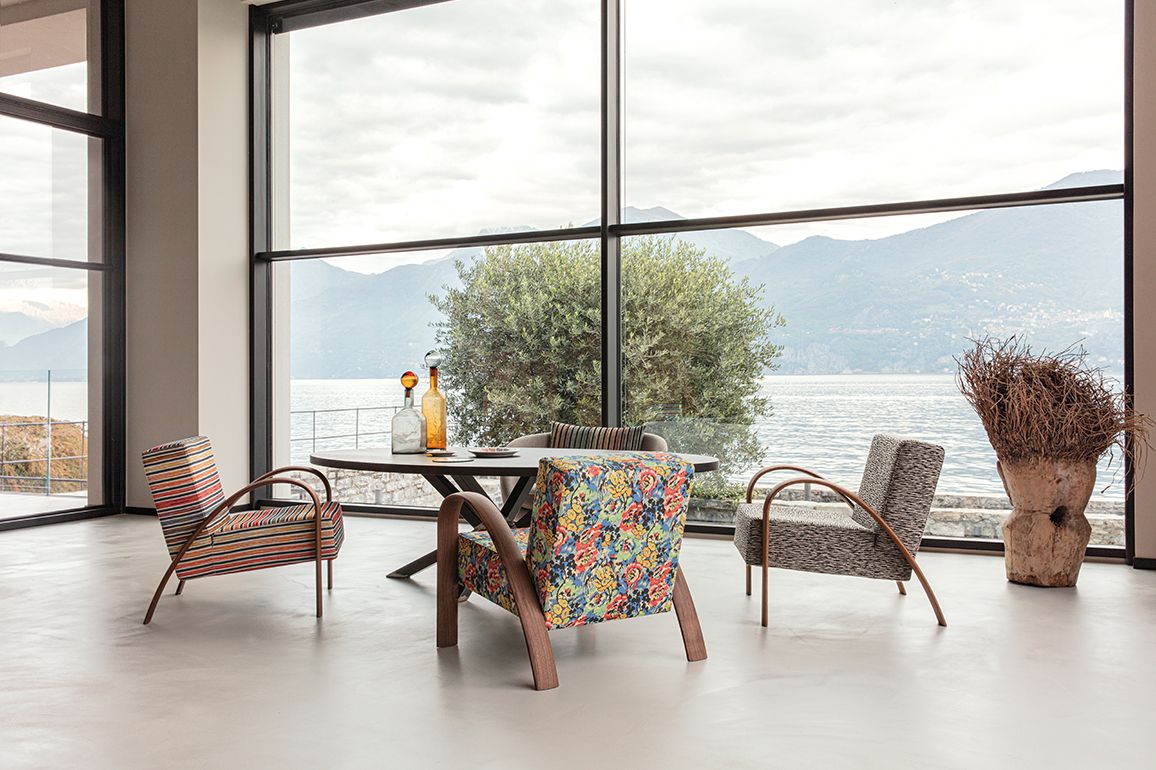 An armchair featuring a fabric from the Night Flower collection from MissoniHome's 2021 collection (Image: Courtesy of MissoniHome)
