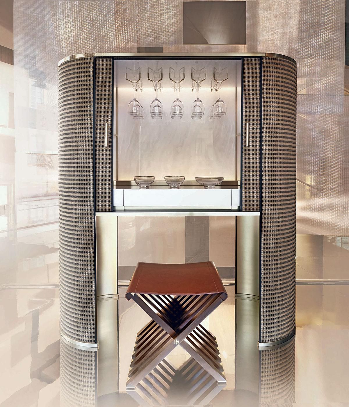 The limited-edition Royal bar cabinet is only exclusively available in 88 pieces (Image: Courtesy of Armani/Casa)