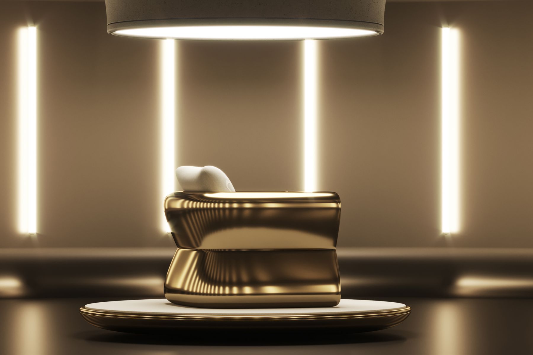 The L'Infini armchair is a collaboration between Elie Saab and Italian architect Carlo Colombo (Images: Courtesy of Elie Saab)