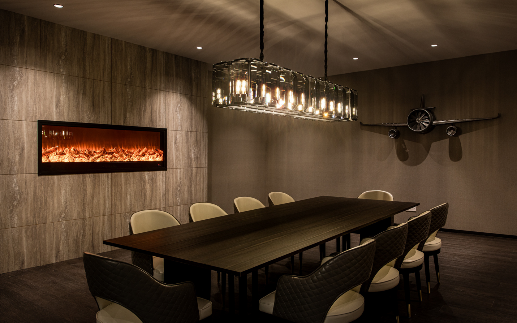 Even the board room was designed to have a sophisticated industrial style