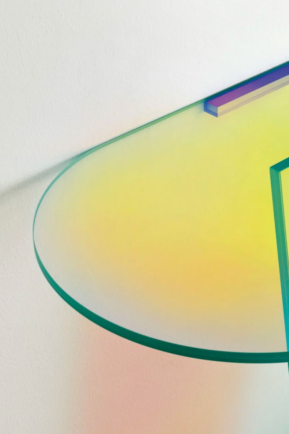 The iridescent finish creates stunning hues when the surfaces reacts with light (Image: Courtesy of Glas Italia)