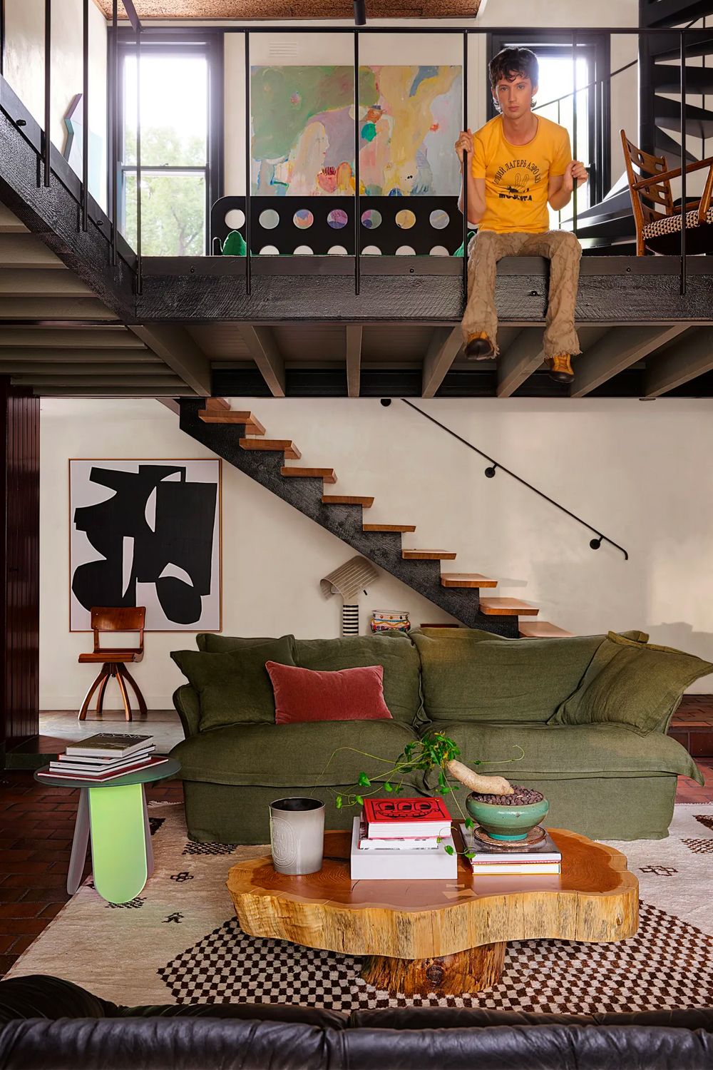 The Shimmer side table is featured in Australian singer-songwriter Troye Sivan's Melbourne abode (Image: Courtesy of Troye Sivan/@troyesivan)