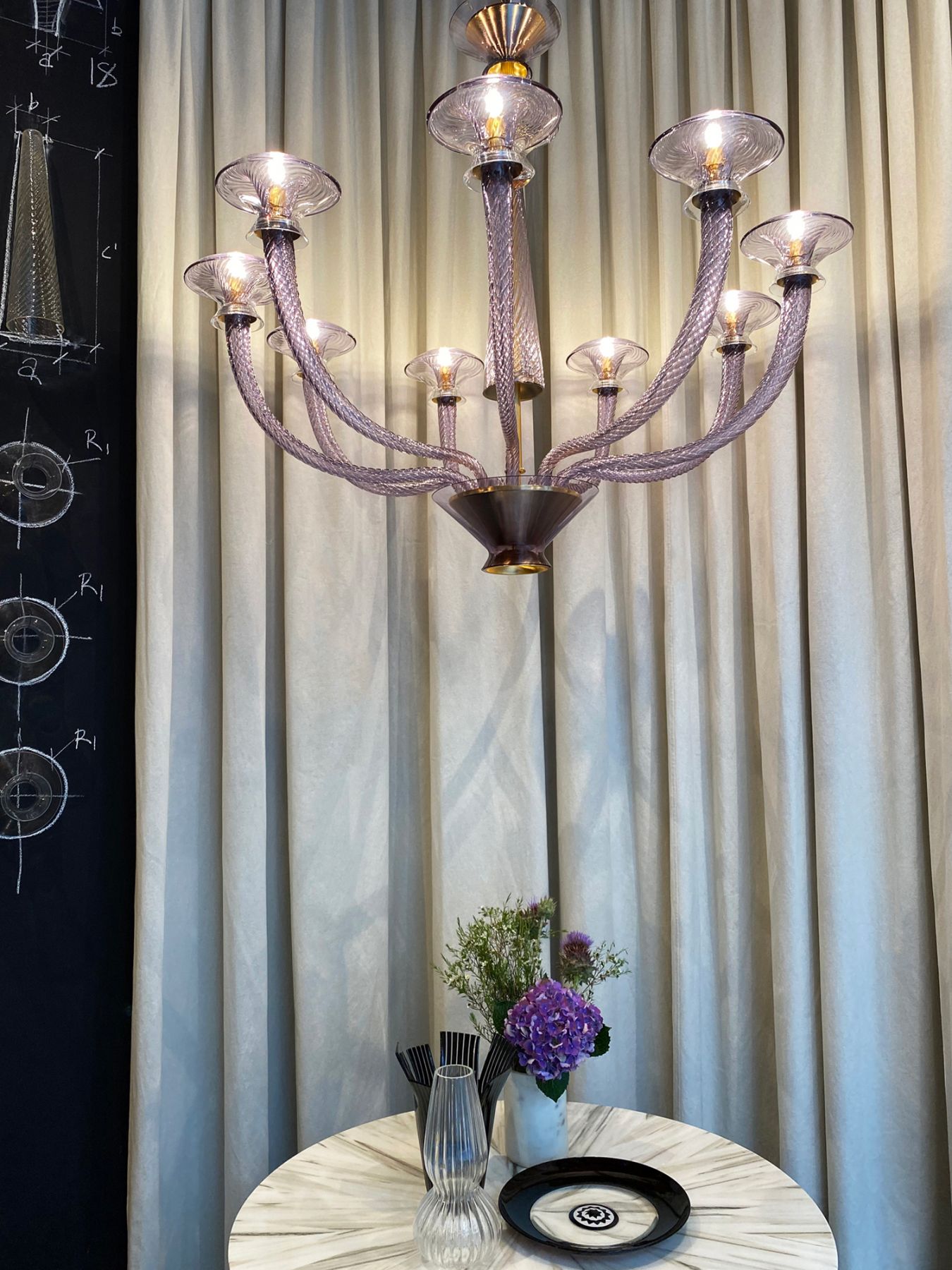 Barovier & Toso proves its expertise with the Vertigo family of chandeliers and wall sconces