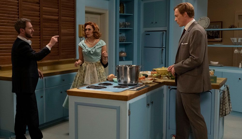 A behind-the-scenes reveal of the actual blue kitchenette (Image: Courtesy of Marvel Studios)
