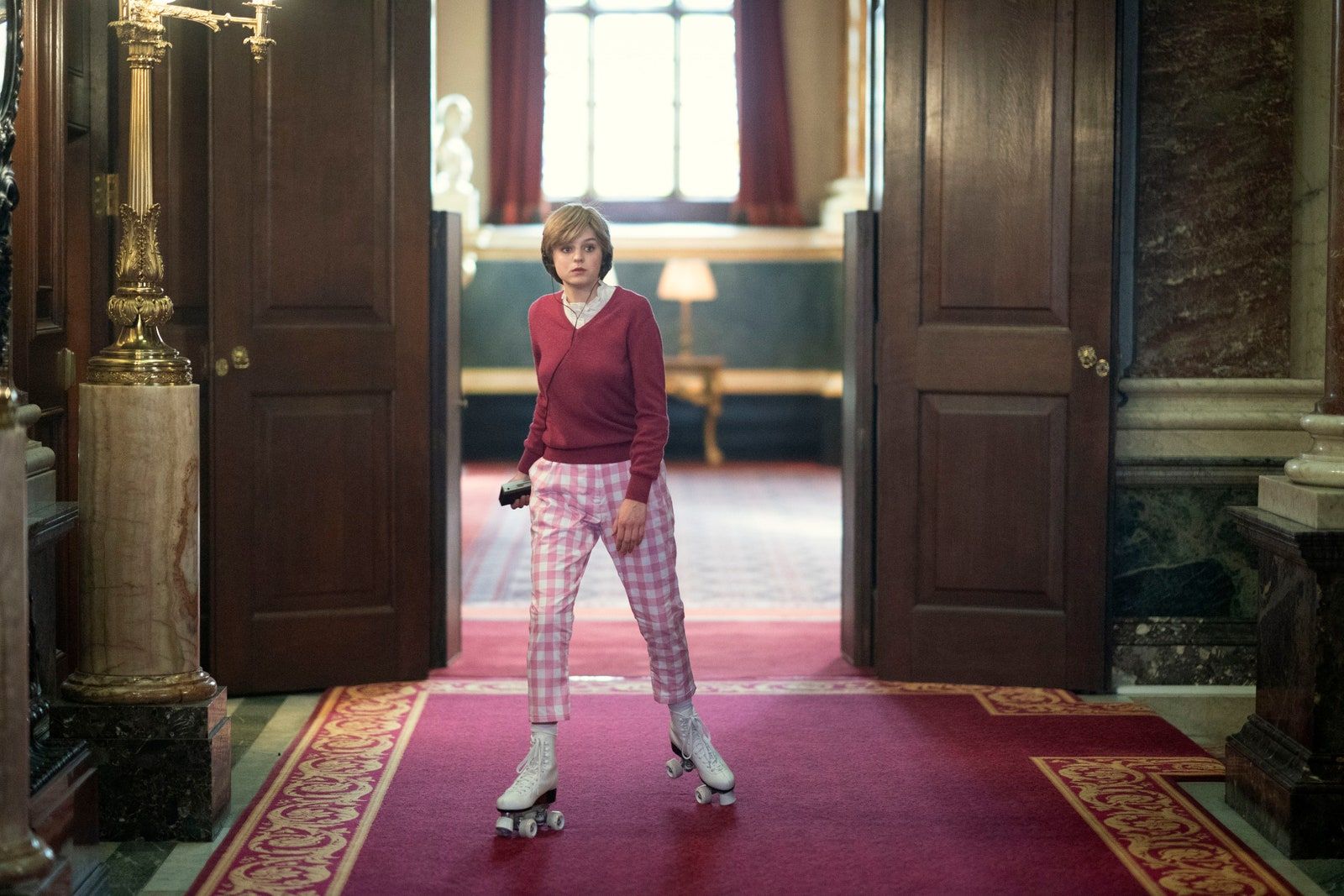 For The Crown season 4, Goldsmiths Hall is used as a stand-in for Kensington Palace (Photography: Des Willie for Netflix)