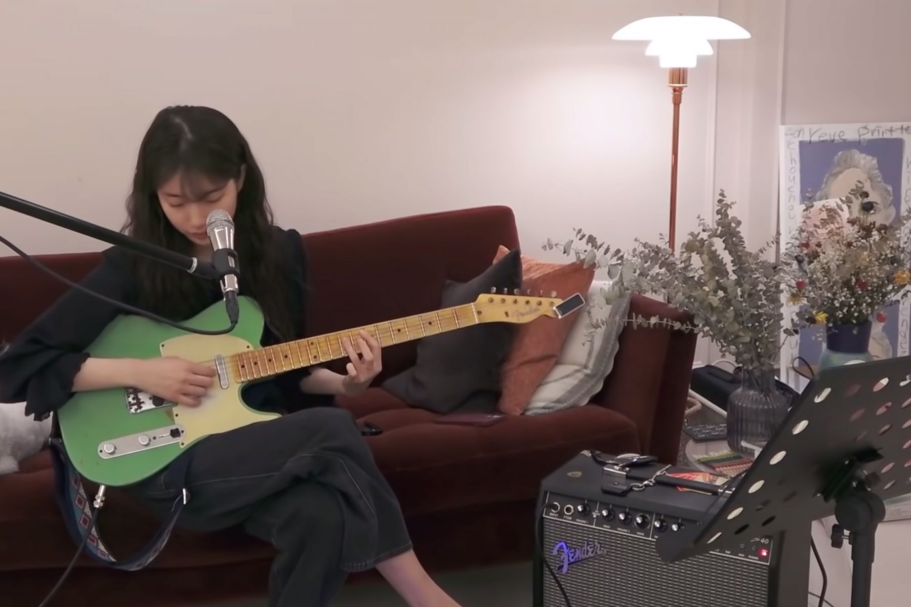 Bae's living room doubles as a space for her to busk (Image: Courtesy of Management Soop)