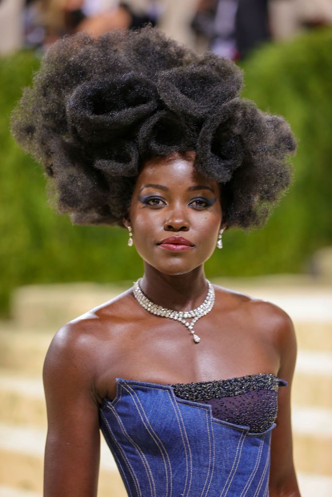 NEW YORK, NEW YORK - SEPTEMBER 13: Lupita Nyongâo attends The 2021 Met Gala Celebrating In America: A Lexicon Of Fashion at Metropolitan Museum of Art on September 13, 2021 in New York City. (Photo by Theo Wargo/Getty Images)