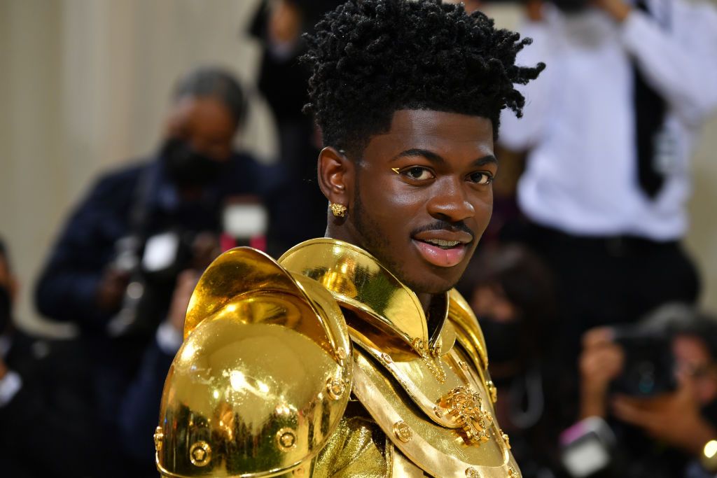 NEW YORK, NEW YORK - SEPTEMBER 13: Lil Nas X attends The 2021 Met Gala Celebrating In America: A Lexicon Of Fashion at Metropolitan Museum of Art on September 13, 2021 in New York City. (Photo by Jeff Kravitz/FilmMagic)